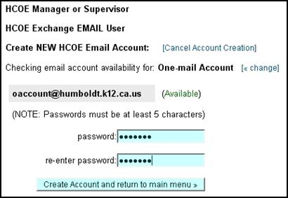 Enter a password into the two fields