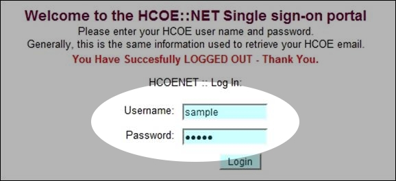 Login using the same login and password